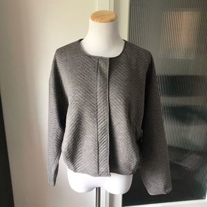Line & Dot grey quilted bomber jacket